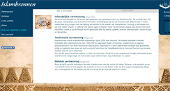 Desktop Screenshot of islambronnen.nl
